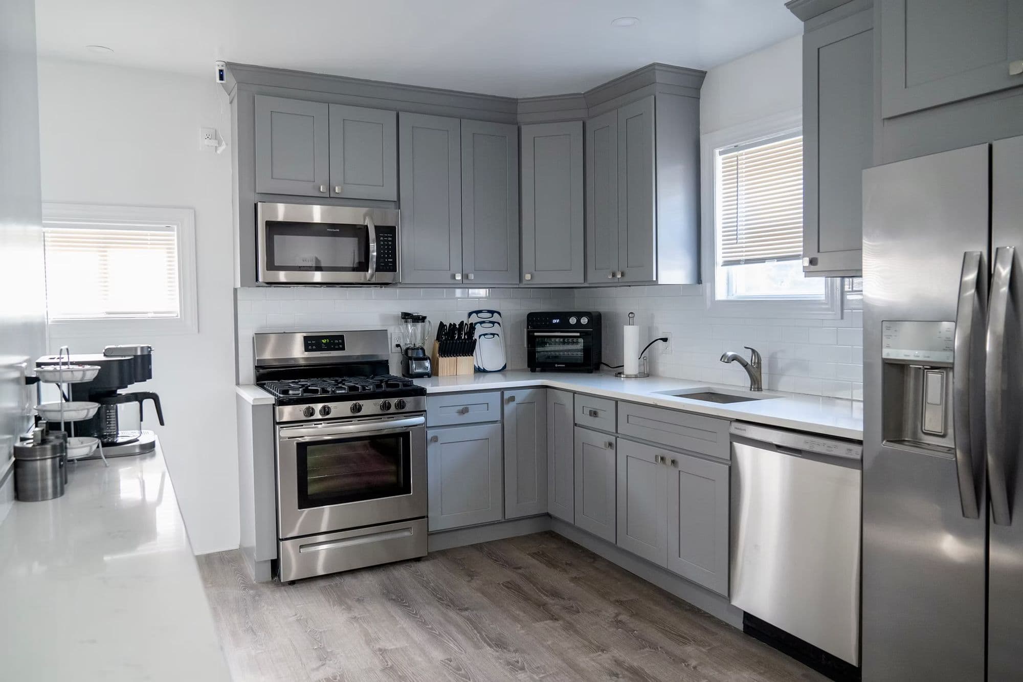 Freeport Sober Home — Kitchen | Long Island Sober Living | Integrity Sober Homes Shared kitchen at Integrity Sober Homes men's sober living house on Elliott Place in Freeport, Long Island — Nassau County recovery housing