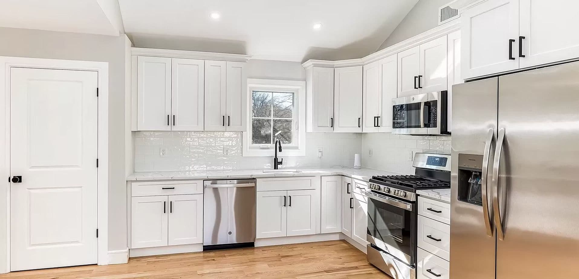 Uniondale Sober Home — Kitchen | Long Island Sober Living | Integrity Sober Homes Shared kitchen at Integrity Sober Homes men's sober living house on Van Buren in Uniondale, Long Island — Nassau County